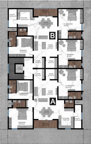  infra Aaradhya Infra Cluster Plan from 1st to 3rd Floor