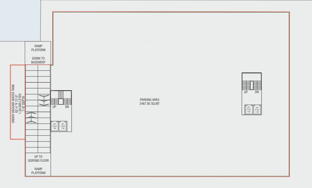 sky Block A and Block B Cluster Plan for Basement Floor