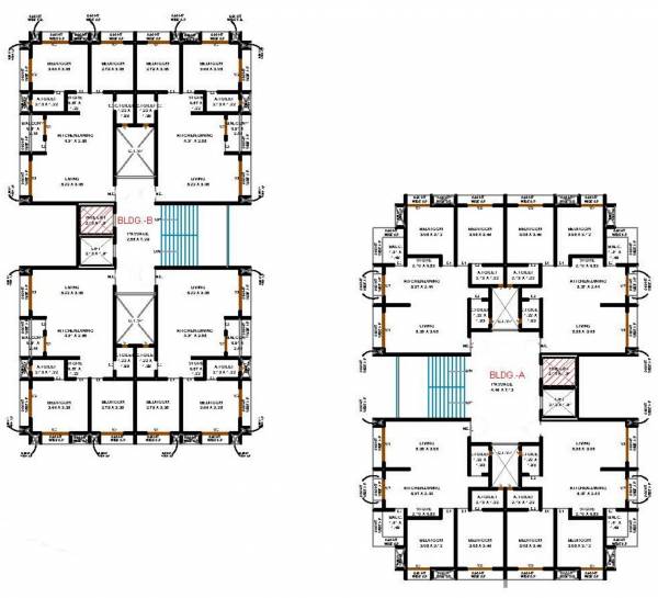  shubham-heights A, B Typical Cluster Plan