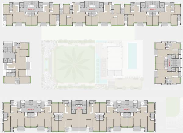  karnavati-riverside A, B, C Typical Cluster Plan