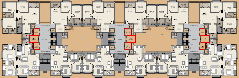  shlok A Building Wing A1, A2, A3 Cluster Plan