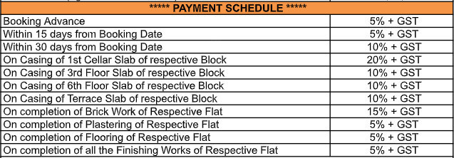 the-royal-park Construction Linked Payment (CLP) Payment Plan