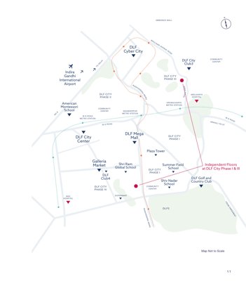  independent-floors-at-dlf-city-phase-iii Location Plan