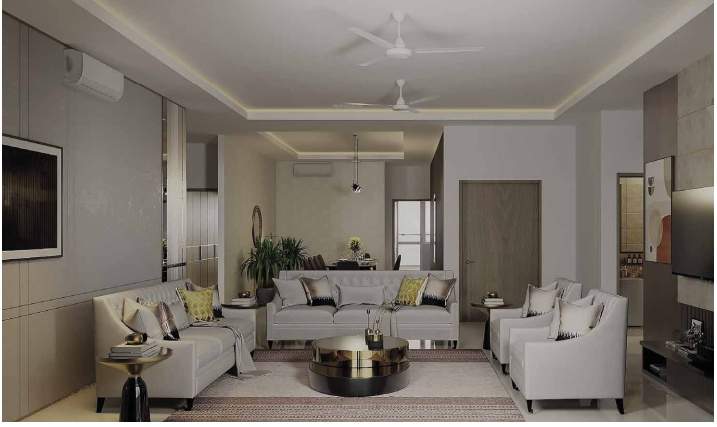 independent floors at dlf city phase iii Living Area