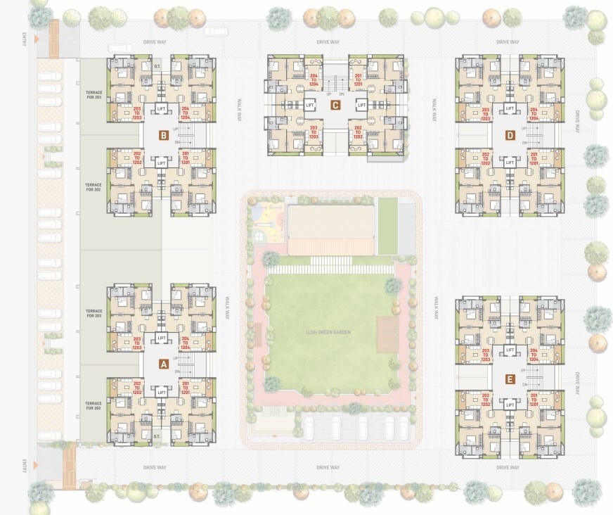  skyview A Cluster Plan from 2nd to 14th Floor