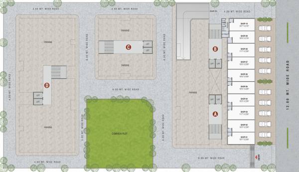  heights Block A To Block D Cluster Plan for ground Floor