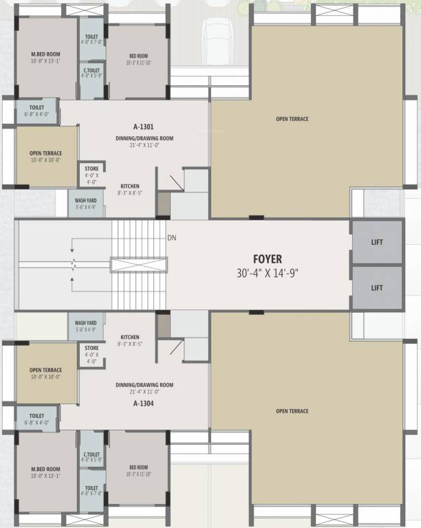  haven Block 1 Cluster Plan For 13th Floor