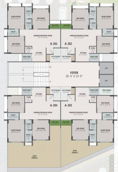  haven Block 1 Cluster Plan For 2nd Floor
