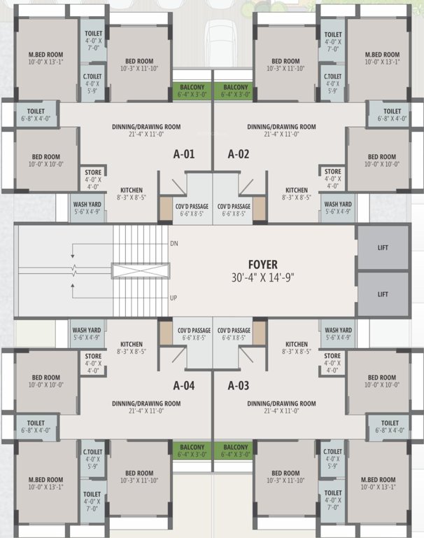  haven Block 1 Cluster Plan From 3rd To 10th Floor