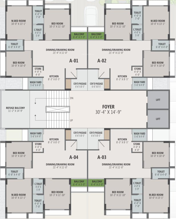  haven Block 1 Cluster Plan From 5th To 11th Floor