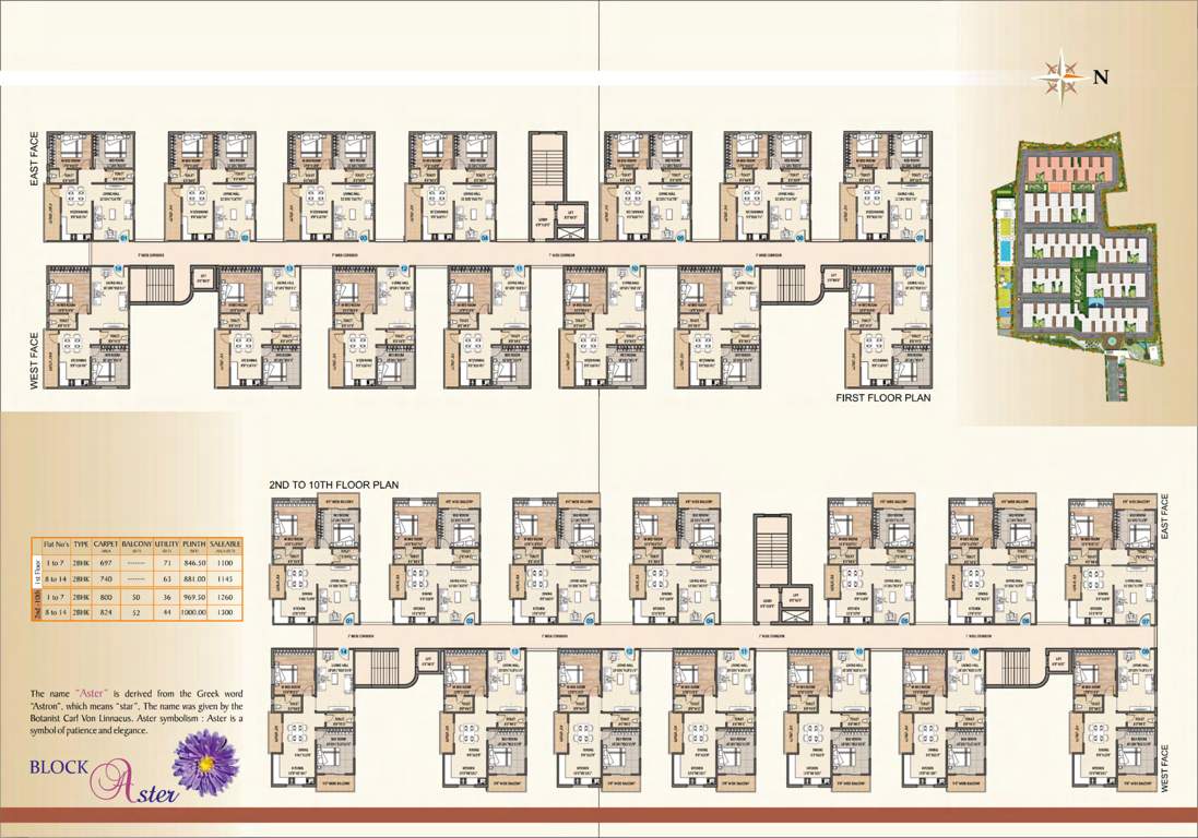  the espino Espino Block A Aster Cluster Plan from 1st to 10th Floor