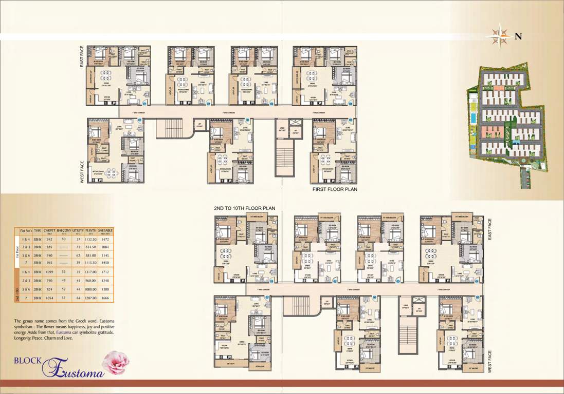  the espino Espino Block E Eustoma Cluster Plan from 1st to 10th Floor