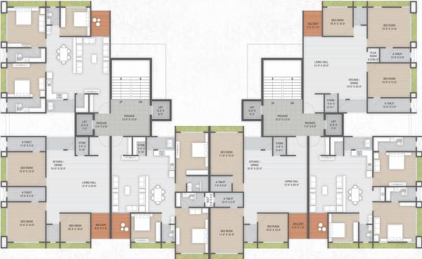 Block A+B Cluster Plan from 1st to 13th Floor paramount Block A+B Cluster Plan from 1st to 13th Floor