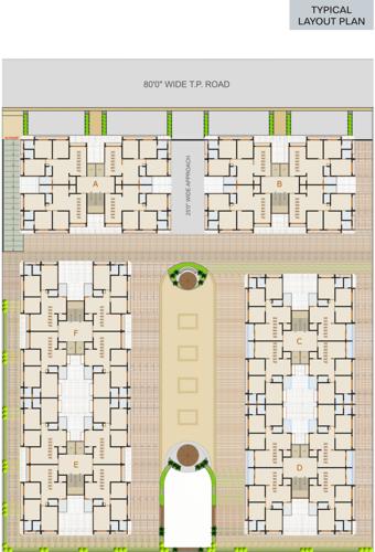  paras-residency Block A, Block B, Block C, Block D, Block E And Block F Cluster Plan from 1st to 7th Floor