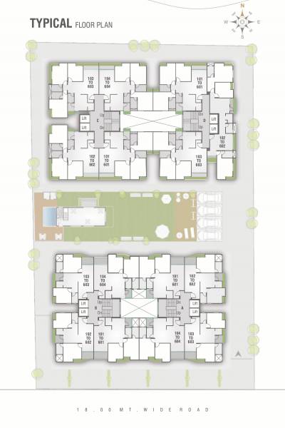  grace Block A Cluster Plan for Typical Floor
