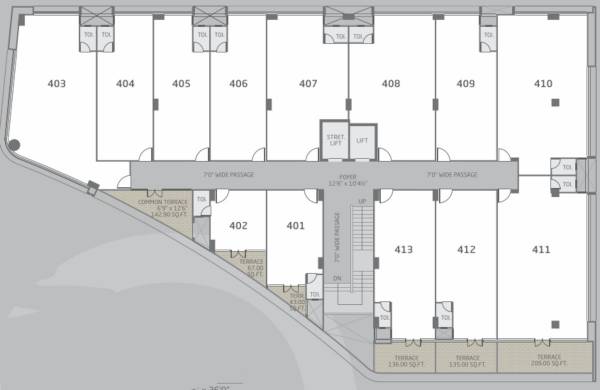  shilp-one Typical Cluster Plan For 4th Floor
