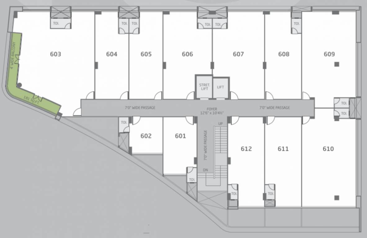  shilp one Typical Cluster Plan For 6th Floor