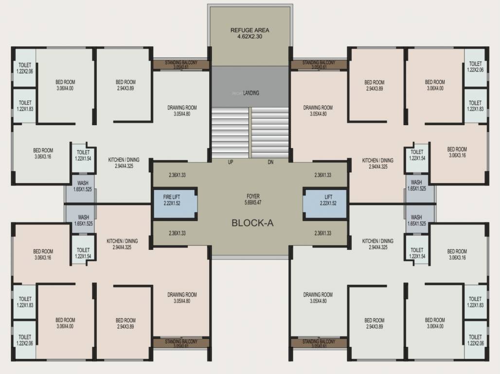 swastik rise A 5th And 8th Typical Cluster Plan