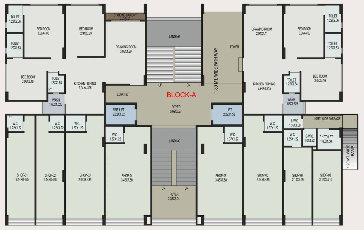  swastik rise A Typical Cluster Plan