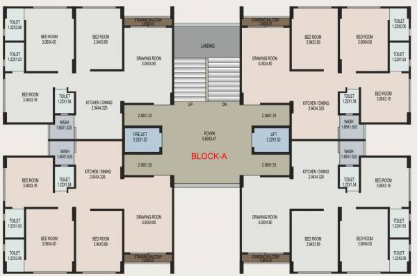  swastik-rise A Typical Cluster Plan From 3rd To 9th Floor  Except 5th And 8th Floor