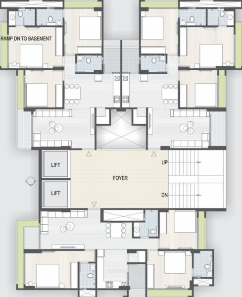  41 Artham 41 Cluster Plan from 1st to 13th Floor