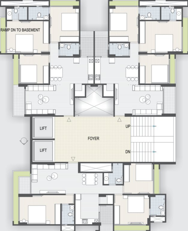  41 Artham 41 Cluster Plan from 1st to 13th Floor