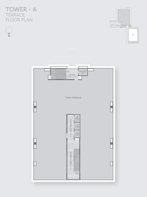  corporate park Block A Cluster Plan For Terrace Floor
