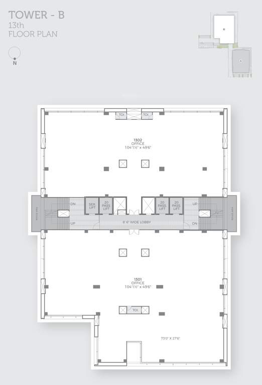  corporate park Block B Cluster Plan for 13th Floor