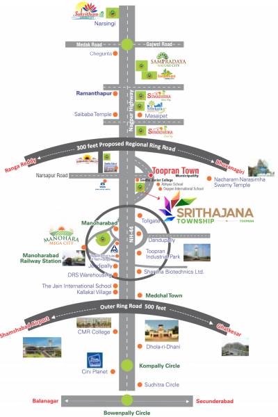  srithajana-township-phase-1 Location Plan