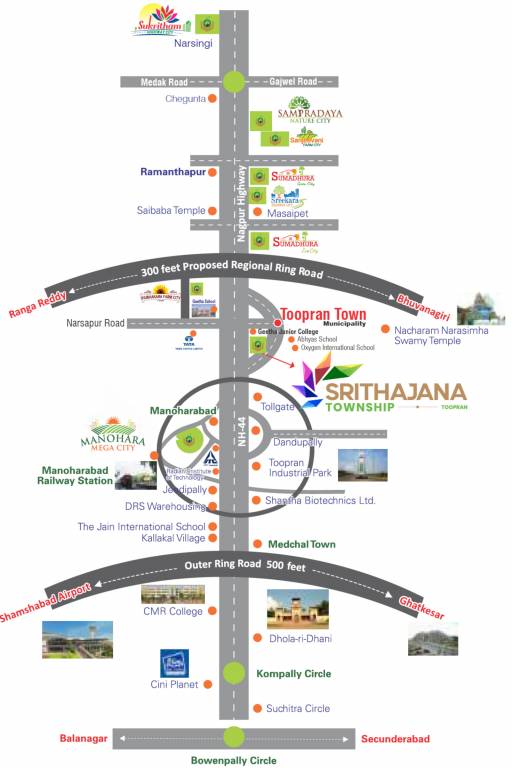  srithajana township phase 1 Location Plan