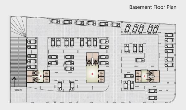  mahaveer-heights Block A, B & C Basement Cluster Plan