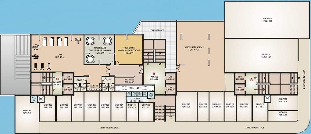  mahaveer heights Block A, B & C Cluster Plan for 1st Floor