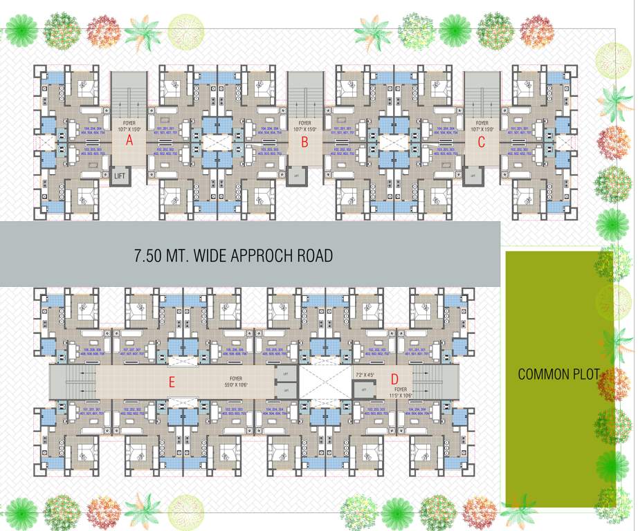  sona siddhi A, B, C, D, E Typical Cluster Plan