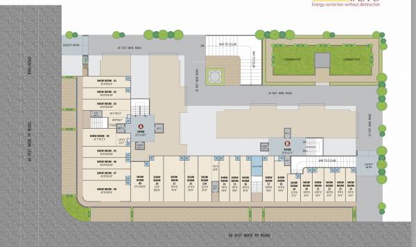 the-twin-towers Ground Floor Cluster Plan