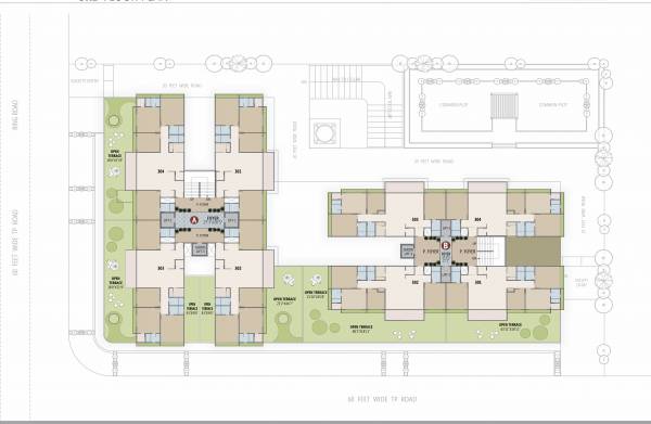  the-twin-towers third Floor Cluster Plan