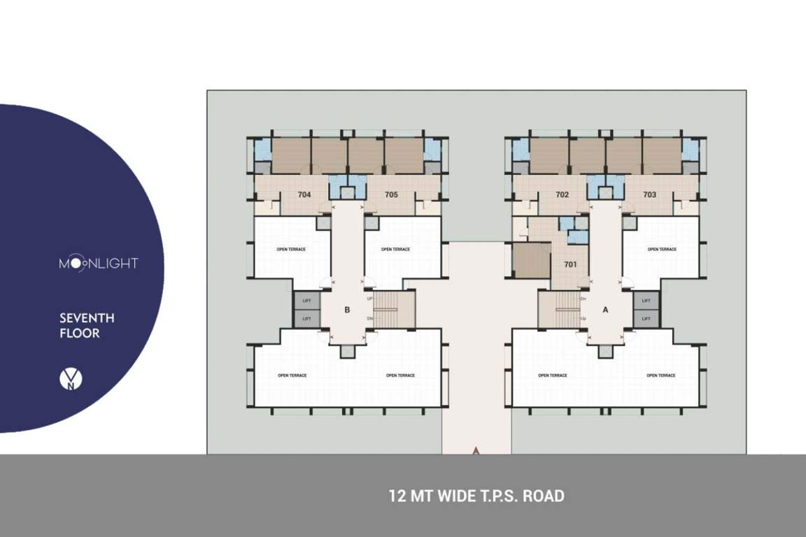  moonlight residency A,B Cluster Plan for 7th Floor
