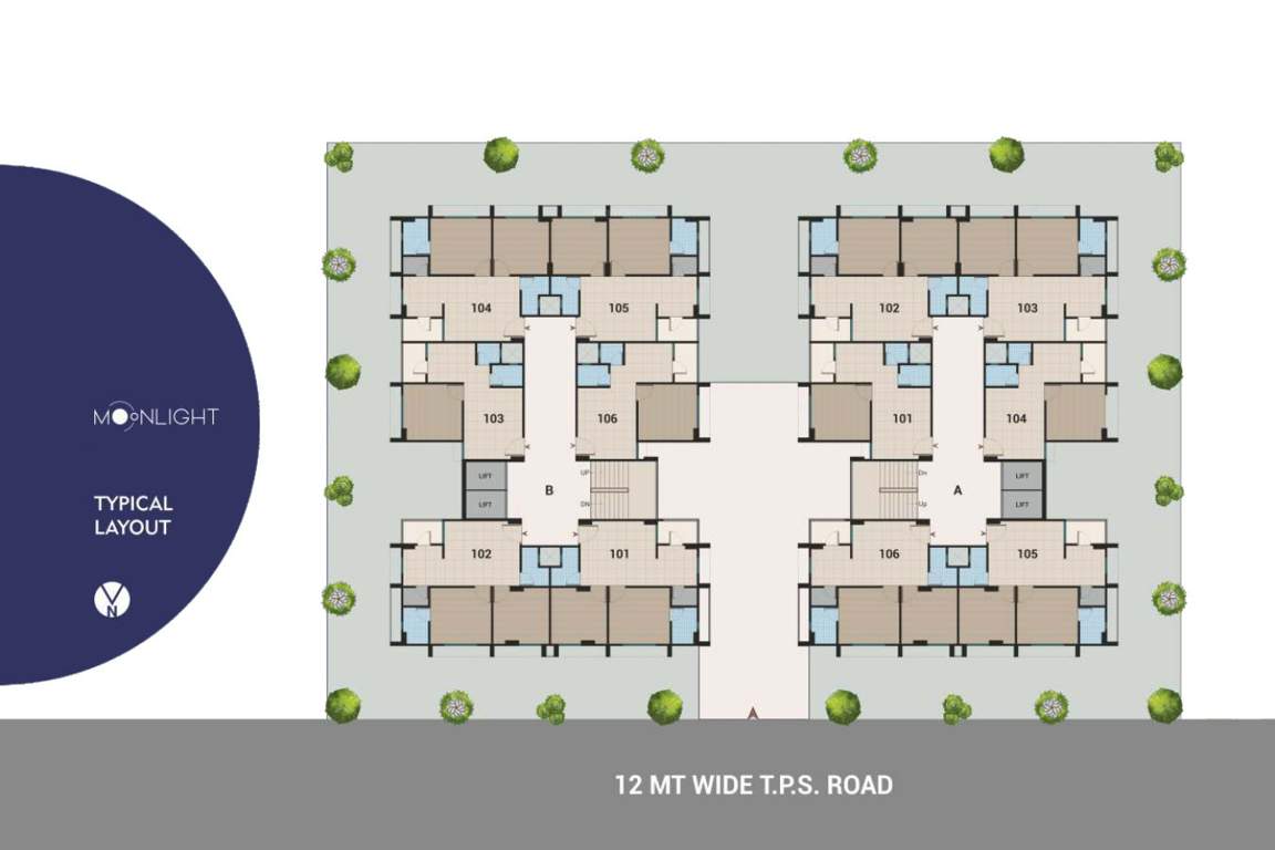  moonlight residency A,B Typical Cluster Plan