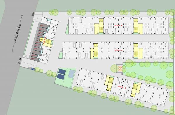  adarsh-homes A, B, C, D Cluster Plan For Ground