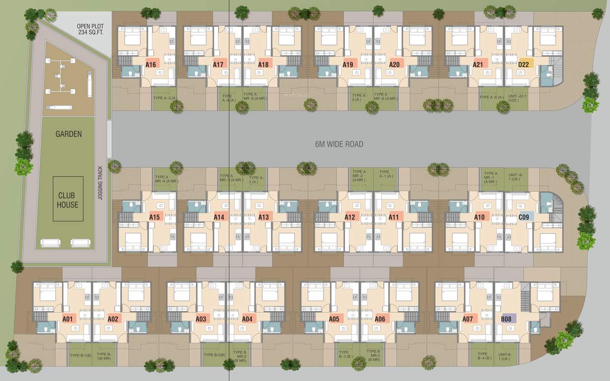 shree aarna bungalows Layout Plan
