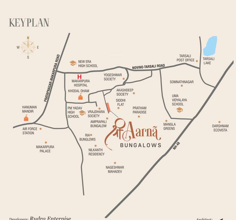 shree aarna bungalows Location Plan