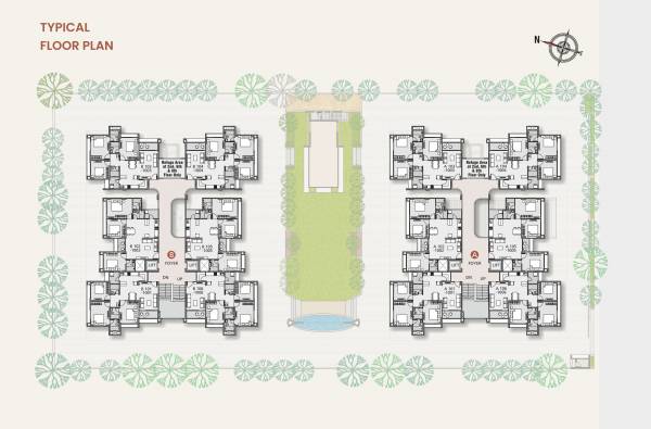  aspira Block A  And B Cluster Plan for typical floor plan