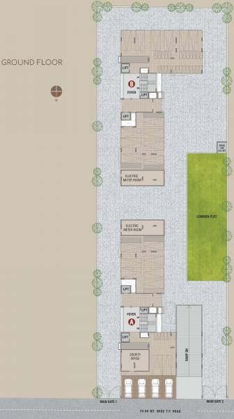 casa Block A And Block B Cluster Plan for ground Floor