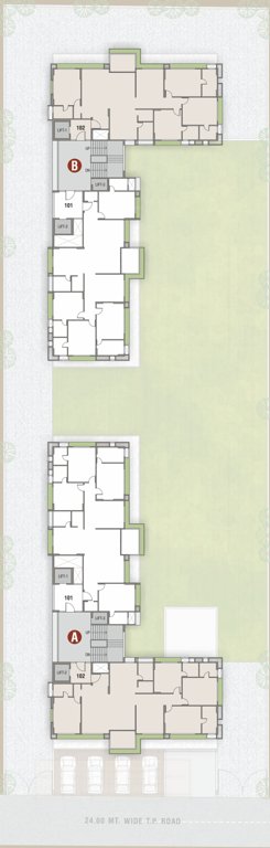  casa Block A And Block B Cluster Plan from 1st to 14th Floor