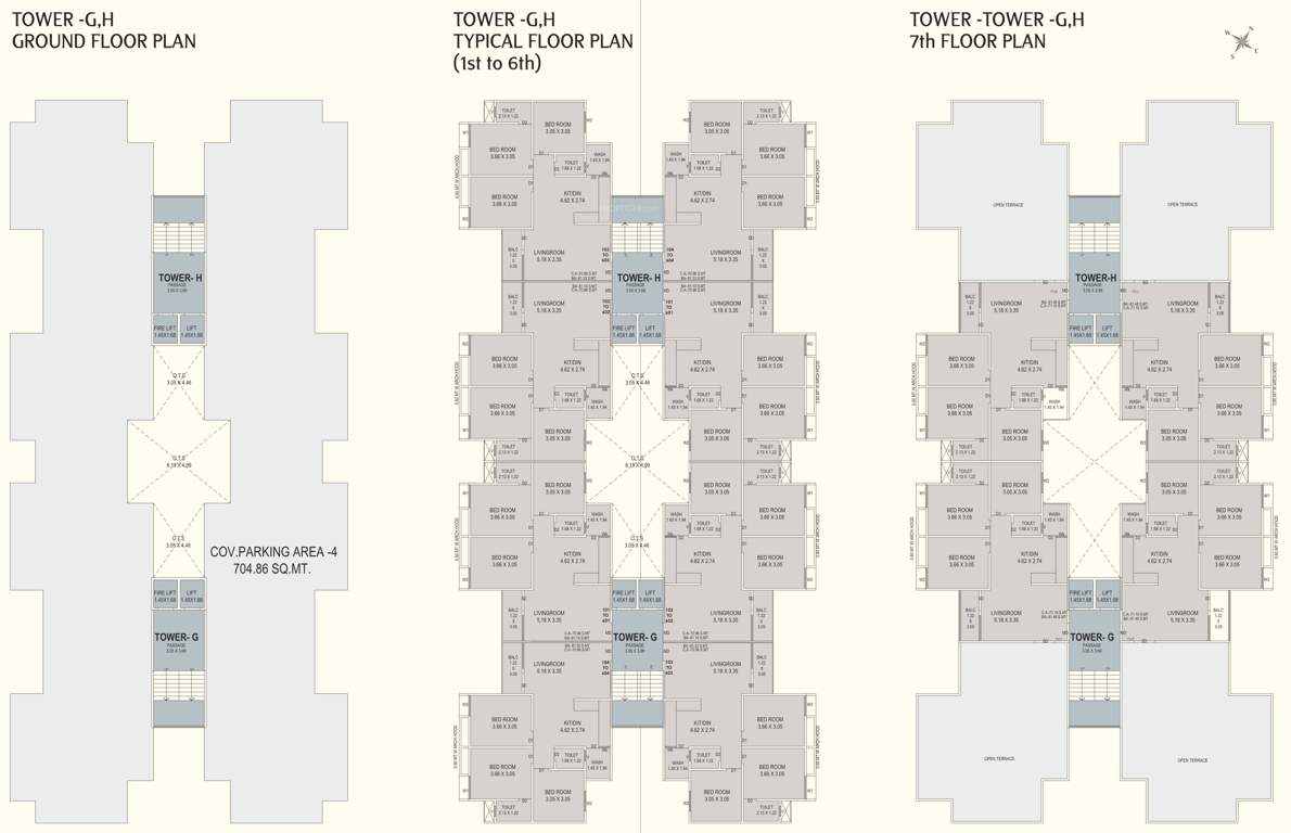  shantam highland G, H Typical Cluster Plan