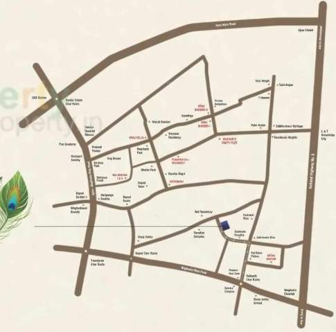  krishna residency Location Plan
