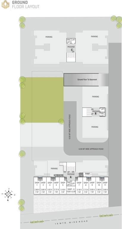  swastika heights Tower A, Tower B And Tower C  Cluster Plan for ground Floor