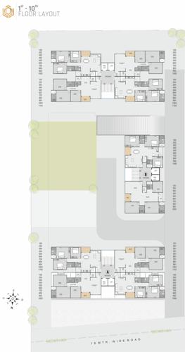  swastika-heights Tower A, Tower B And Tower C  Cluster Plan from 1st to 11th Floor