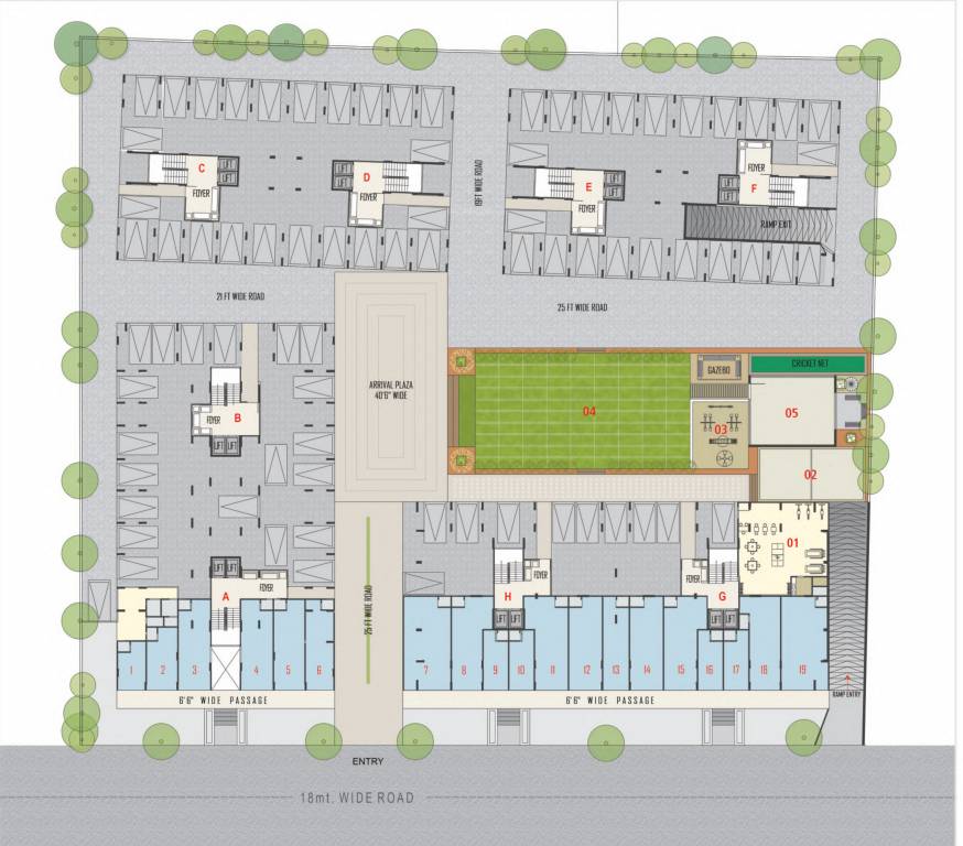  maple green homes Ground Floor A Cluster Plan