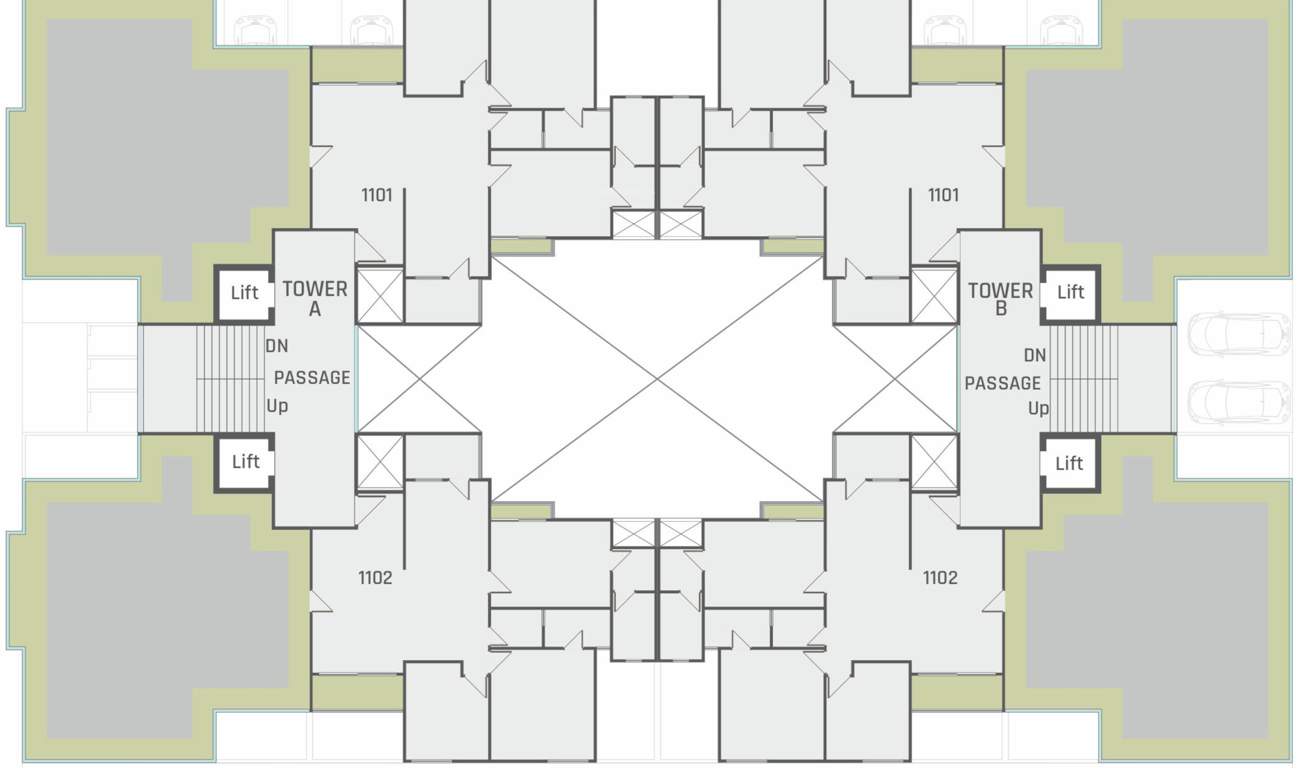  tirth lifespace A,B Cluster Plan For 11th Floor