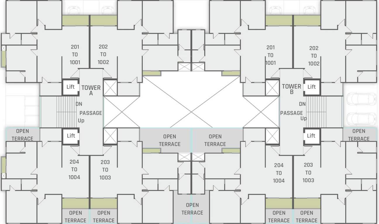  tirth lifespace A,B Cluster Plan For Typical